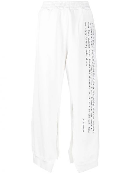 Pantalones de chándal Mm6 Maison Margiela blanco