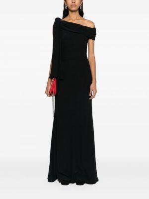 Drapiruotas vakarinė suknelė Alexander Mcqueen juoda