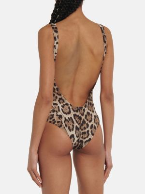 Costum de baie cu imagine cu model leopard Dolce&gabbana