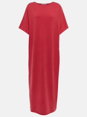 Sukienka długa z kaszmiru Extreme Cashmere czerwona