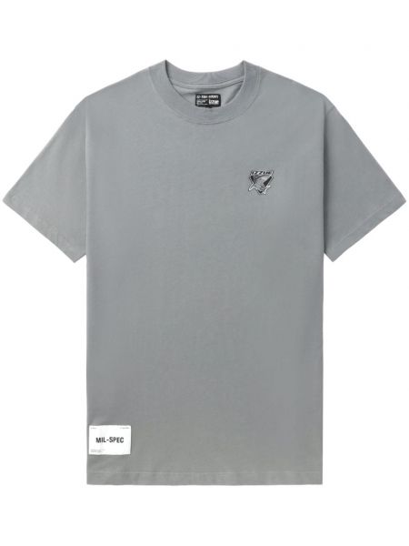 Βαμβακερή μπλούζα με σχέδιο Izzue γκρι