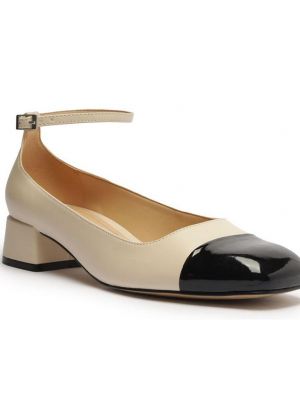 Женские туфли Chloe на низком блочном каблуке Arezzo, слоновая кость/кремовый