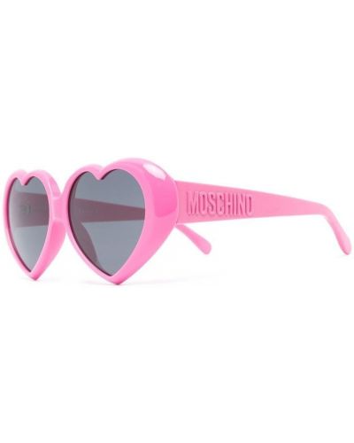 Akiniai nuo saulės su širdelėmis Moschino Eyewear rožinė