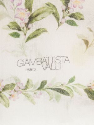 Echarpe en cachemire à fleurs à imprimé Giambattista Valli beige