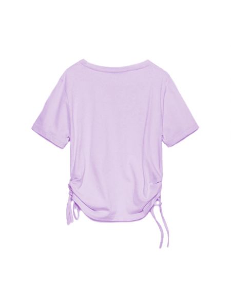 Top con volantes de tela jersey Hinnominate violeta