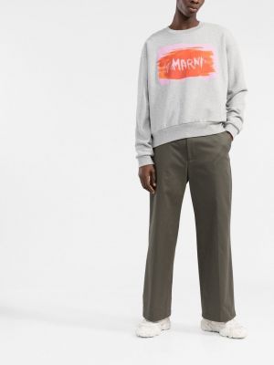 Sweatshirt mit print Marni grau