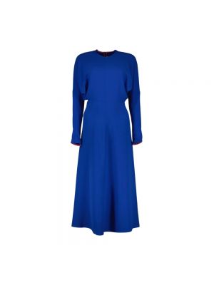 Niebieska sukienka midi Victoria Beckham