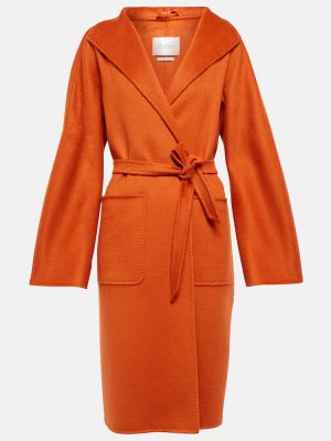 Кашмирено късо палто Max Mara оранжево