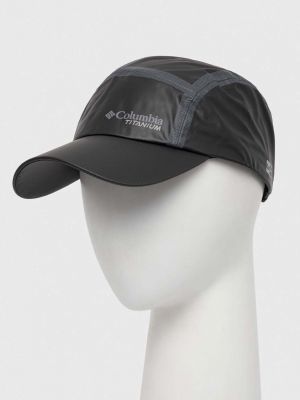 Czarna czapka z daszkiem z nadrukiem Columbia