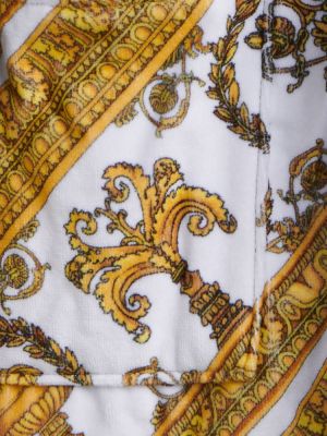 Peignoir en coton à imprimé Versace Home doré