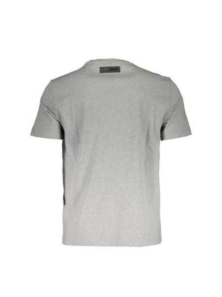 Camiseta de algodón con estampado deportiva Plein Sport gris