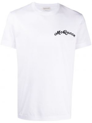 Camiseta con bordado Alexander Mcqueen blanco