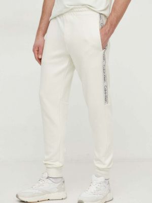 Панталон с апликация Calvin Klein бежово