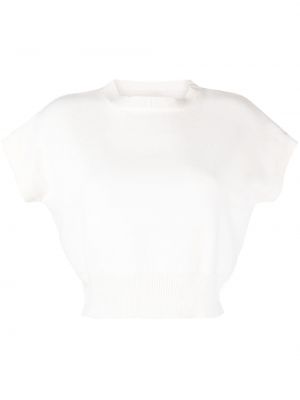 Top di cachemire Teddy Cashmere bianco