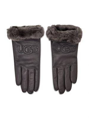 Rękawiczki skórzane Ugg szare