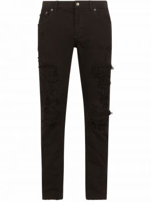 Nødlidende skinny jeans Dolce & Gabbana svart