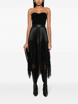 Krajkové plisované midi sukně Nissa černé