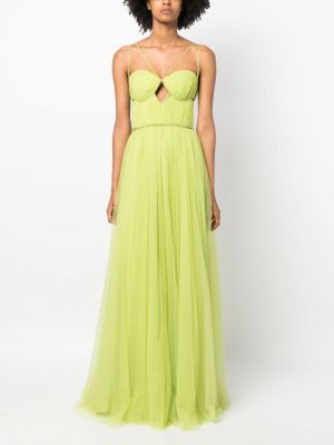 Maksi suknelė iš tiulio Rayane Bacha žalia