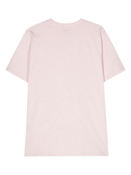 Kokvilnas t-krekls ar apdruku Family First rozā
