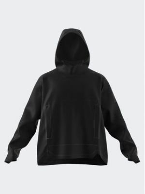 Voľná priliehavá športová bunda s kapucňou Adidas - čierna