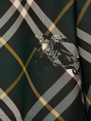 Rūtainas jaka ar kapuci Burberry zaļš