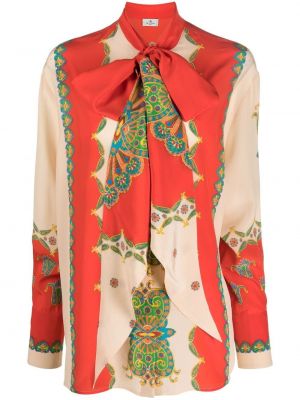 Блуза с панделка с пейсли десен Etro