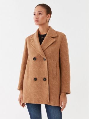 Manteau d'hiver en laine Pinko marron