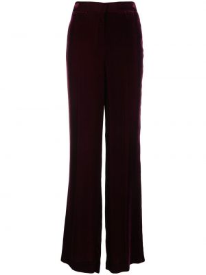 Pantaloni de catifea cu croială lejeră Stella Mccartney violet