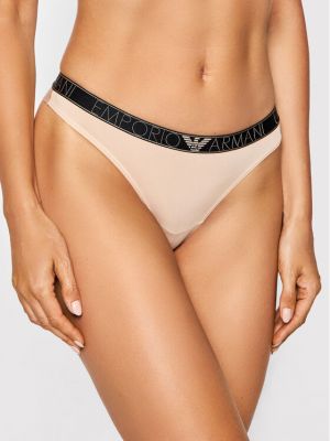 Бразилски бикини Emporio Armani Underwear бежово