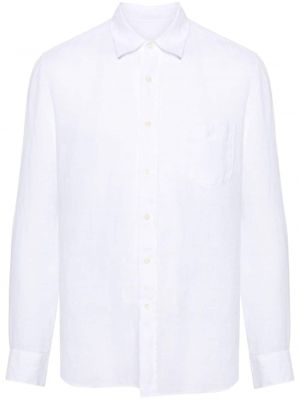 Leinen hemd mit geknöpfter 120% Lino weiß