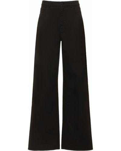 Bavlnené džínsy s rovným strihom Raf Simons čierna