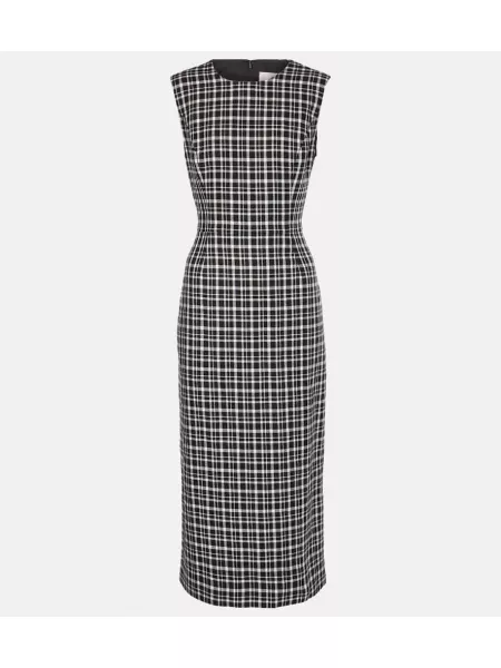 Tweed midi mekko Carolina Herrera musta