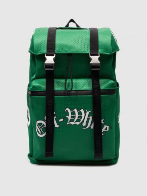 Зелений рюкзак з принтом Off-white