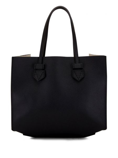 Δερμάτινη τσάντα shopper Moreau μαύρο