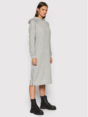 Robe en tricot large Noisy May gris