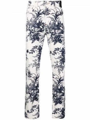 Trykt floral jeans med normal passform Erdem hvit