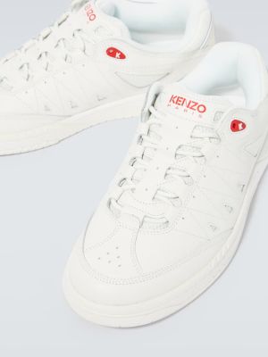 Bőr sneakers Kenzo fehér