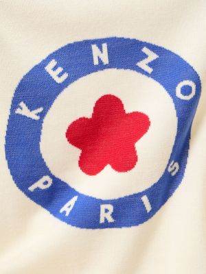 Вълнен поло Kenzo Paris бяло