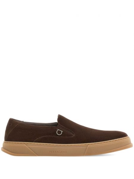 Læder loafers Ferragamo brun