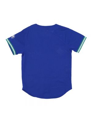 Koszula z dżerseju z siateczką Mitchell & Ness niebieska