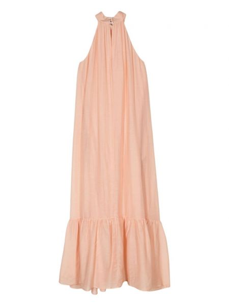 Mušelínové dlouhé šaty Semicouture oranžové