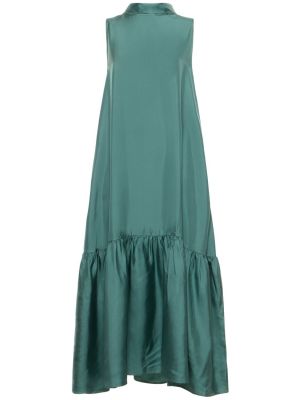 Jedwabna sukienka Asceno zielona