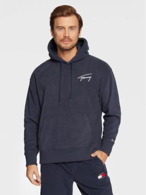 Relaxed fit fliso džemperis Tommy Jeans mėlyna