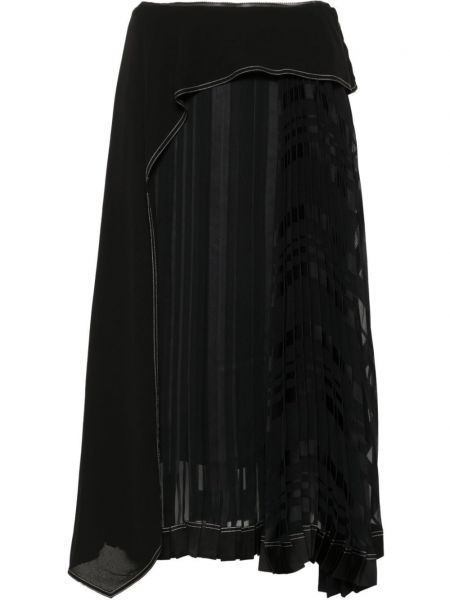 Spódnica midi plisowana drapowana 3.1 Phillip Lim czarna