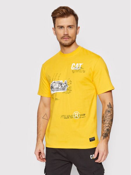 T-Shirt 2511875 Żółty Regular Fit Caterpillar