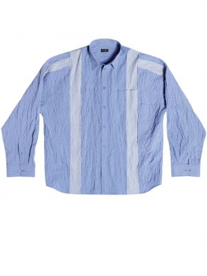 Chemise en coton à rayures oversize Balenciaga