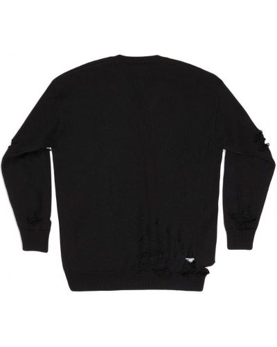Apgrūtināti vilnas džemperis Balenciaga melns