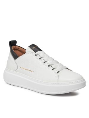 Sneakers di pelle Alexander Smith bianco