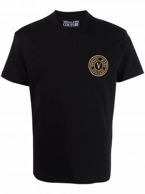 Broderet t-shirt Versace Jeans Couture sort