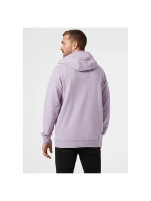 Sudadera con capucha de algodón Helly Hansen violeta